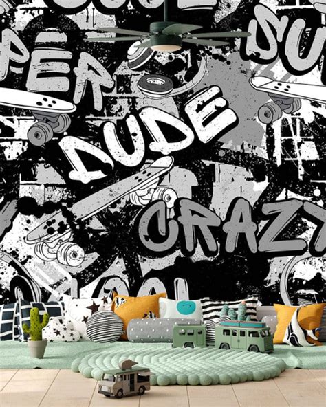 Фотообои бесшовные Уличные граффити В260 см х Ш260 см Master Fresok ...