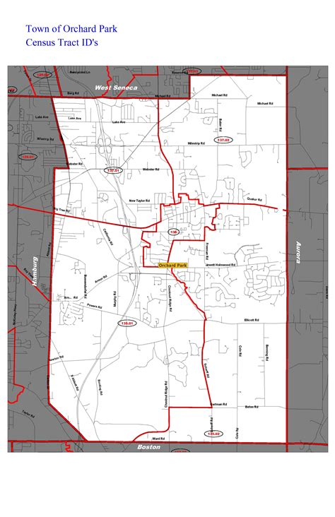 Map of Orchard Park indicating Census Tracts | Erie County Legislature