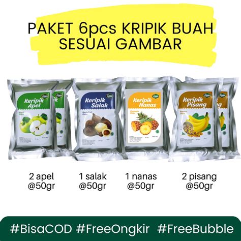 Jual Baru Fiona Paket Hemat Keripik Kripik Buah Apel Pisang Salak