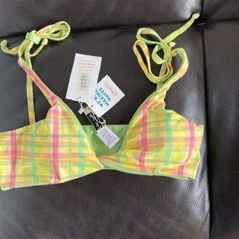 Dippin Daisy S Swim Dippin Daisys Nwt Pretty Plaid Twist Bikini