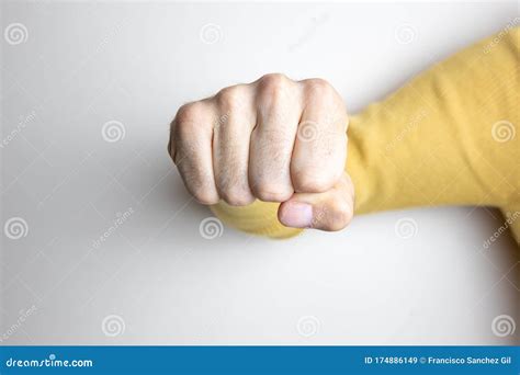 Hand With Closed Fist As A Sign Of Strength Concept Stock Image Image