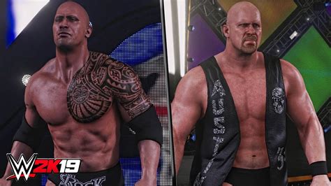 WWE 2K19 The Rock Stone Cold Steve Austin Official Entrances YouTube