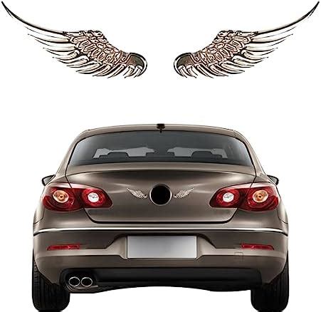 1 Pair Alloy Metal Car Stickers Eagle Wings Sticker 3D Metal Angel