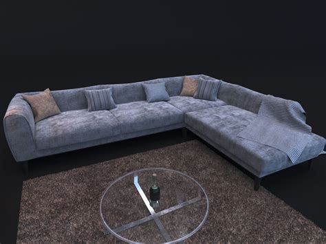 Sofa In Modern Style Natuzzi Trevi 2902 3d Model 10 Max Free3d