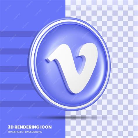 Premium Psd Vimeo 3d Rendering Icon