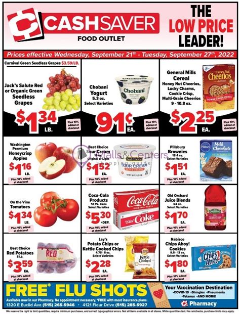 Cash Saver Food Outlet Weekly Ad Sales Flyers Specials Mallscenters