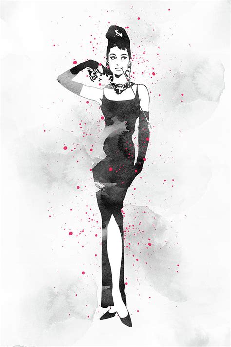 Audrey Hepburn little black dress Digital Art by Mihaela Pater