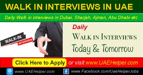 Latest Walk In Interview In Dubai