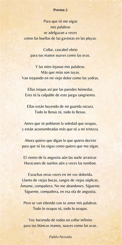 Poema Poemas De Amor Libros Poemas Largos Poemas De Neruda