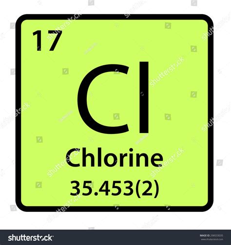 Element Chlorine Of The Periodic Table Stock Photo 298533035 : Shutterstock