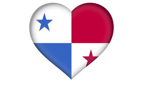 icono de la bandera de Panamá en forma de corazón 13471321 PNG