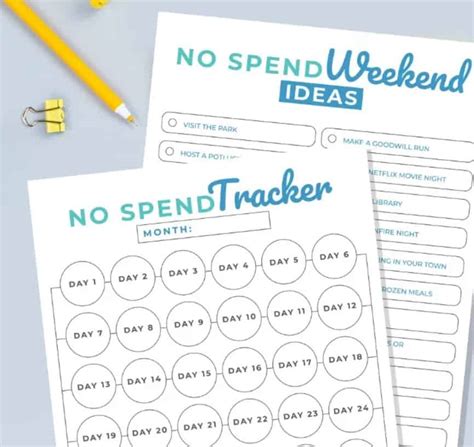 Free No Spend Calendar