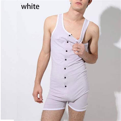 Superbody Men Bodysuit Jumpsuit Gay Mens Underwear Sexy Bodywear Cotton Sleepwear Coverall From