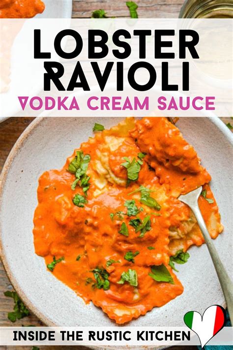 Lobster Ravioli With Vodka Cream Sauce Recipe Tasty Pasta Lobster