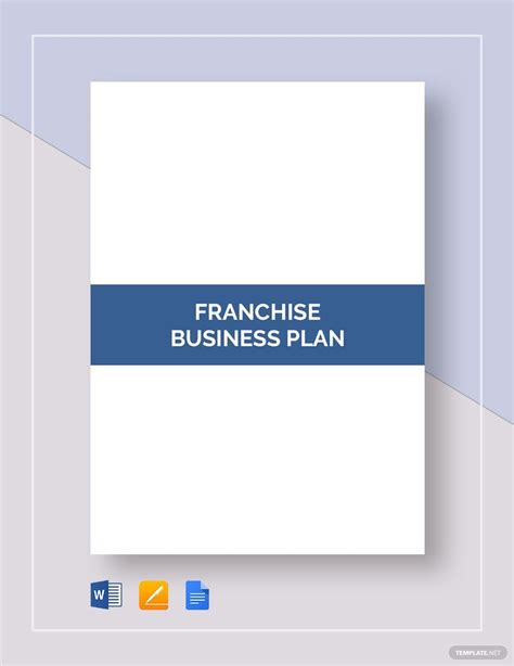 Franchise Business Plan Template Google Docs Word Apple Pages