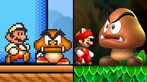 Evolution Of Big Goomba Levels In Super Mario 1988 2020 Youtube