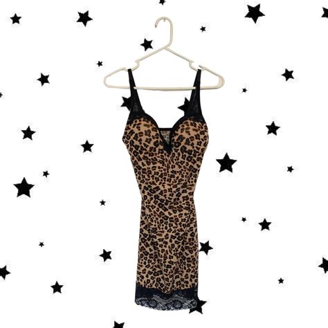 Trashy Y2k Cheetah Print Slip Dress With Built In Depop