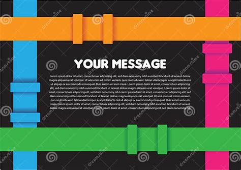 Layout Border Design Of Colorful Banners Stock Vector Illustration Of