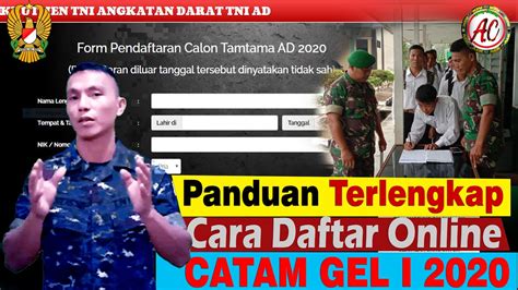 Cara Daftar Online TNI AD Rekrutmen TNI AD Pendaftaran TNI AD YouTube