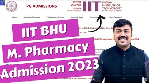 IIT BHU M Pharmacy Admission 2023 IIT BHU M Pharma Admission Process