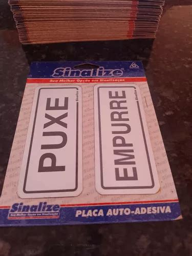 Placa Sinaliza O Alum Nio Puxe Empurre Original Sinalize Mercadolivre