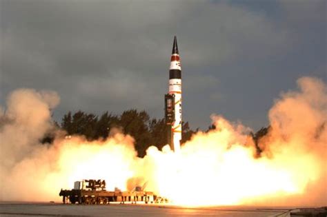 L Inde Effectue Un Tir D Essai De Son Missile Balistique