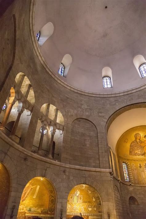 Interior of the Church of Dormition Abbey on Mount Zion in Jerusalem ...