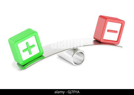 Balance Plus Minus Stock Photo Alamy