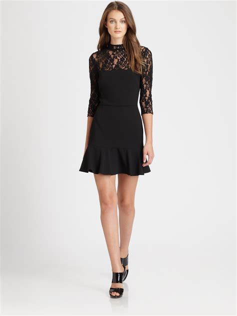 Dkny Lace Dress In Black Lyst