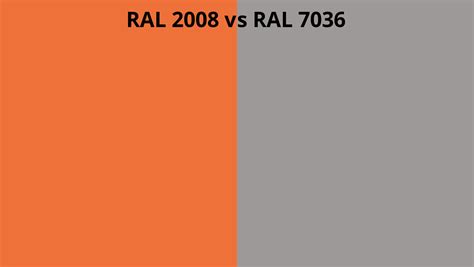 RAL 2008 Vs 7036 RAL Colour Chart UK