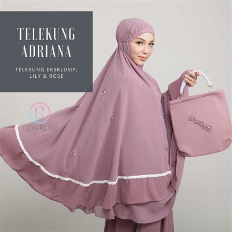 Telekung Adriana By LILY ROSE Telekung Hantaran Premium Dengan