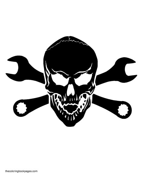 Skull And Crossbones Stencils Clip Art Library