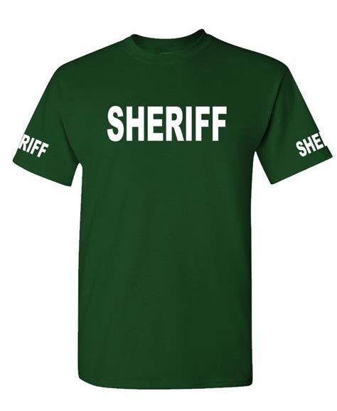 Sheriff Unisex Cotton T Shirt Tee Shirt Etsyde