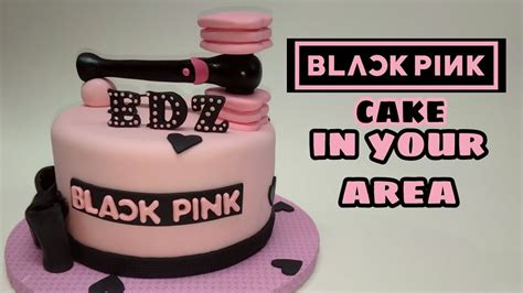 Making A Blackpink Theme Cake With Fondant Light Stick Topper K Pop