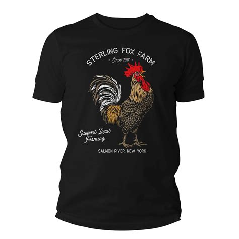 Men S Personalized Farm T Shirt Vintage Rooster Shirt Etsy