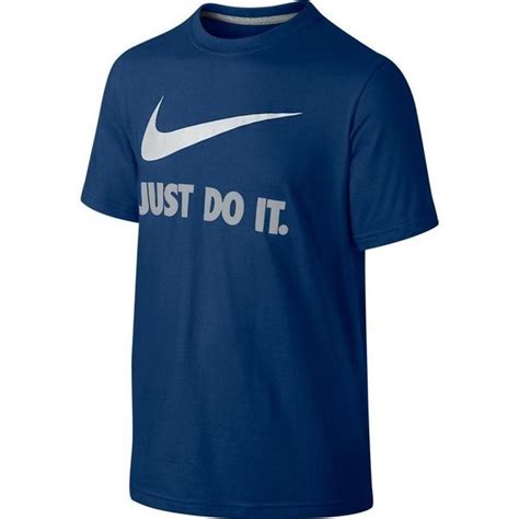 Nike T Shirt Just Do It Swoosh Gym Bluedark Grey Heather