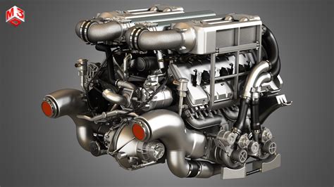 Veyron 8 Litre Engine - W16 Engine With 4 Turbochargers