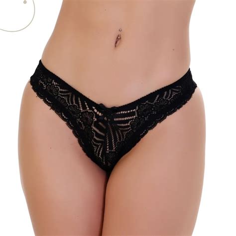 Calcinha De Renda Forro Algod O Roupa Feminina Lingerie Shopee Brasil