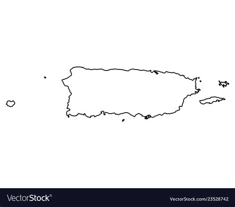 Map Of Puerto Rico Royalty Free Vector Image Vectorstock