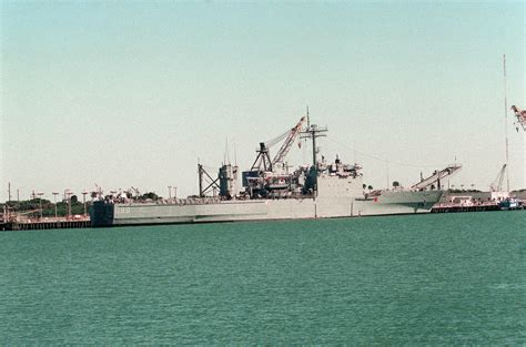 A Starboard Quarter View Of The Newport Class Tank Landing Ship Uss