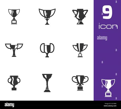 Vector black trophy icons set Stock Vector Image & Art - Alamy