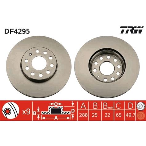 DF4295 - Brake Disc applicable for the VW and AUDI | Spareto