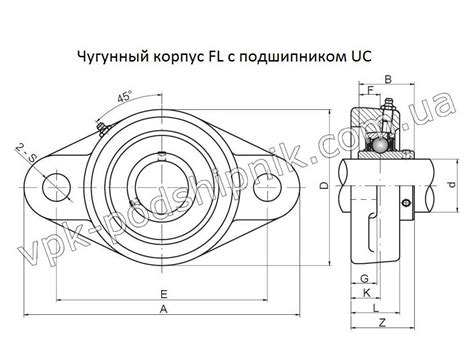 Cast iron bearing housing KSM FL205 Buy Price 180 in Ukraine