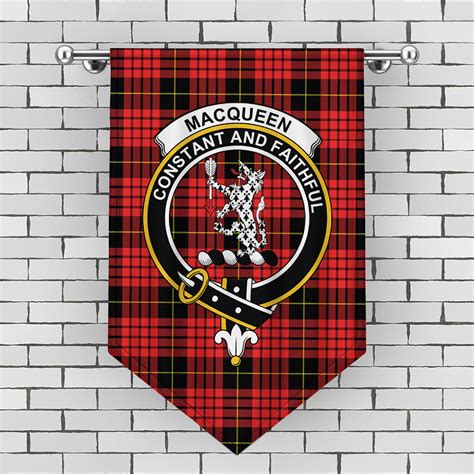 Macqueen Modern Tartan Classic Crest Gonfalon