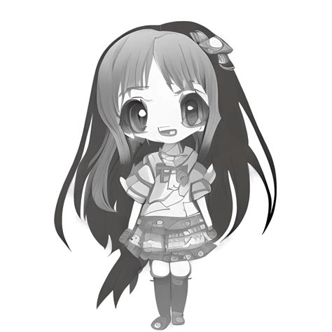 Anime Girl Coloring Page Chibi · Creative Fabrica 47 Off