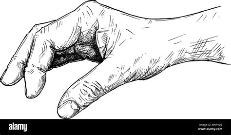 Vector Artistic Illustration or Drawing of Hand Holding Something Small ...