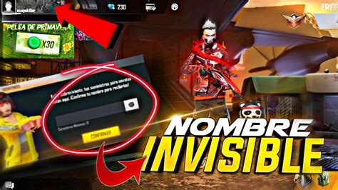 Como Poner Mi Nombre Invisible En Free Fire En Minutos Facil