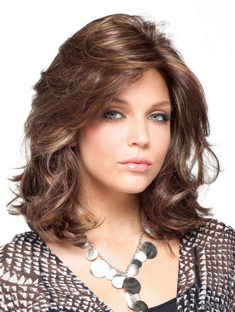 
10,000 Reasons to Love: Brown Wavy Shoulder Length Human Hair Wigs & Half Wigs