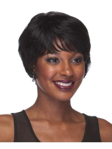 
10025 Convenient Black Straight Short African American Wigs: Style & Convenience