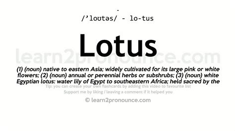 
Basic Concepts of Lotus Pronunciation**